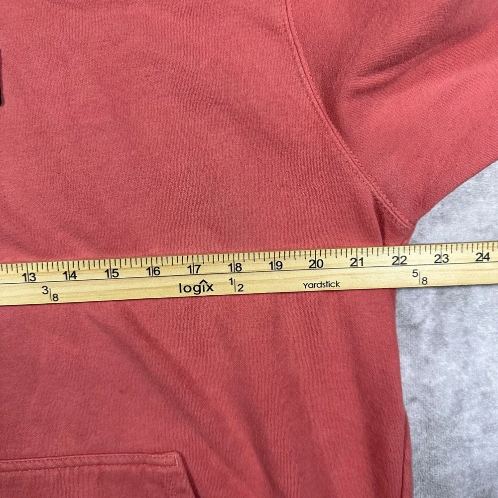 The North Face Mens Large Never Stop Exploring Box Logo Hoodie Red Clay Fleece